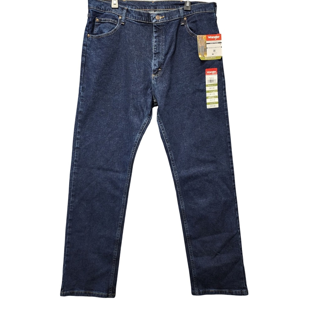 Vintage Wrangler Jeans Mens 38x32 (Fits 37x32)‎ Dark Wash Regular Heritage NEW